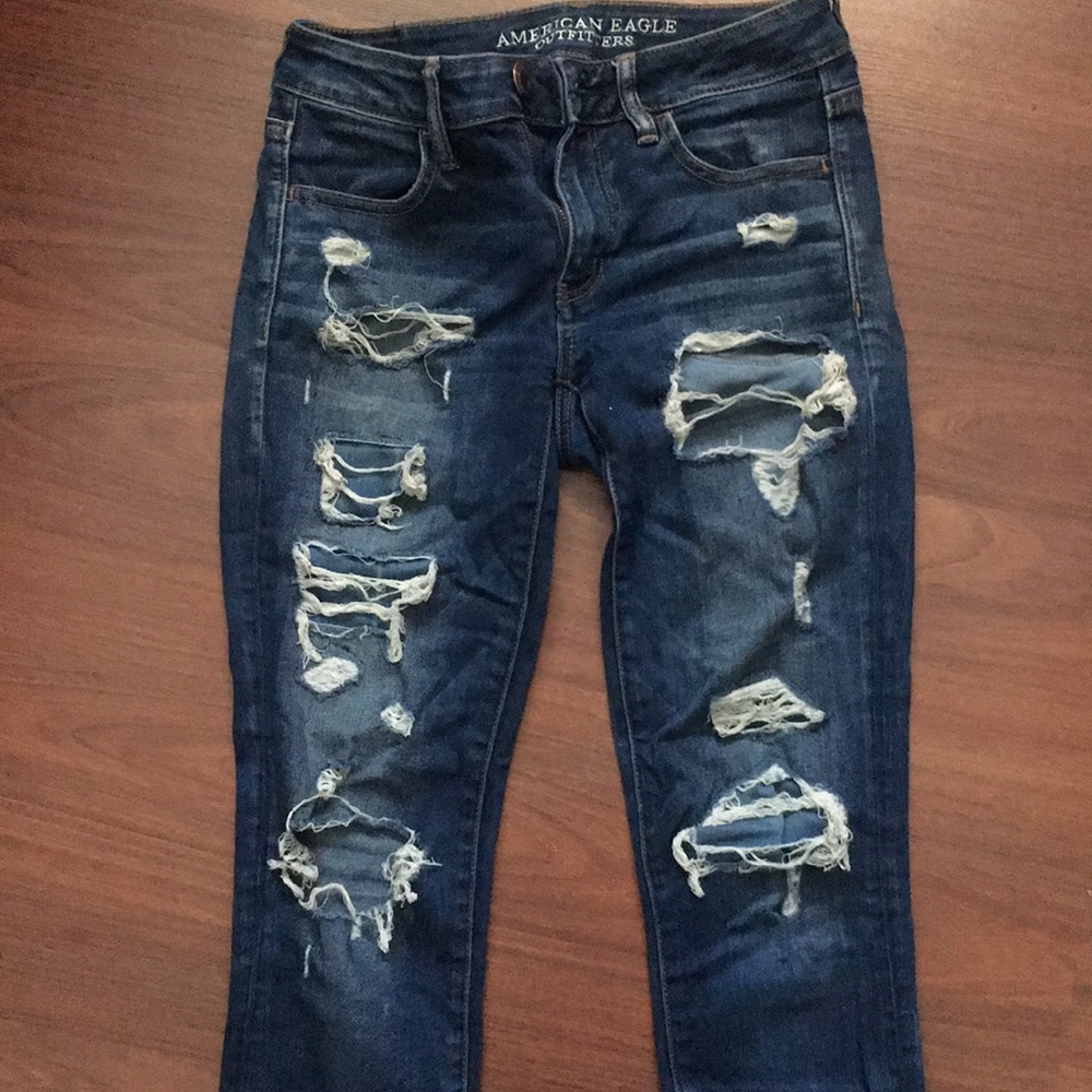Distressed pants